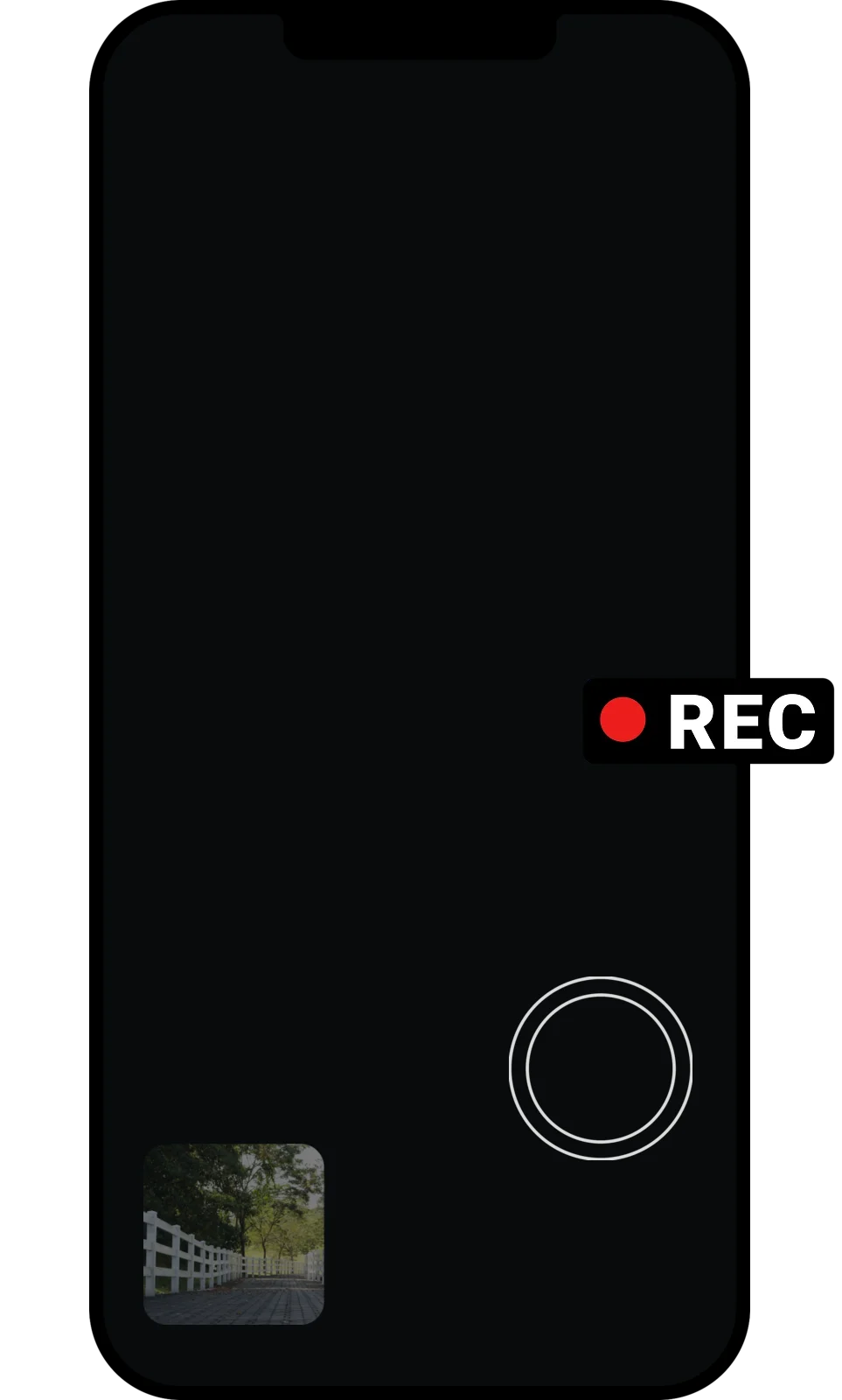 Dark Cam app recording with a black screen so the phone looks turned off